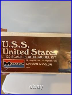 USS United States 1/120 Scale Unassembled Model Kit Monogram # 3706 New Sealed