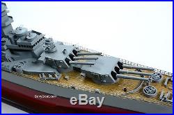 USS Wisconsin BB-64 Iowa-class Battleship Cruiser Wooden Ship Model Scale 1250