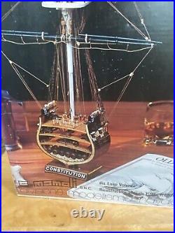 U. S. S. Constitution Cross-Section Model Ship Kit 193 Italy OPEN BOX W Extras