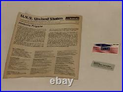 U. S. S. United States Ship Vintage Monogram Model Kit 1/120 Scale #3706