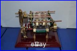 V4-cylinder steam engine (with Steam boiler feed pump) Free Shipping