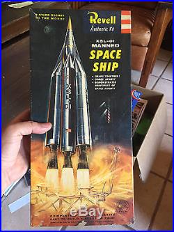 Vintage 1957 Revell Xsl-01 Manned Space Ship 1/96 With Decals