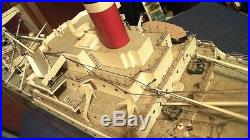 Vintage American Scout Ship Model 48 Long, Needs Repaired, Hit By A Bad Storm