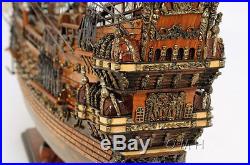 Vasa 1628 Wasa Swedish Tall Ship 38" Built Wooden Model Boat Assembled 
