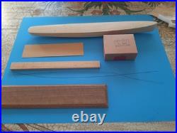 Vintage 1952 1/16 Marine Models USS Gearing WWII 24 Wood Ship Model Kit