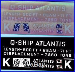 Vintage 1959 German Q-ship Atlantis 1/456 Instructions Are A Copy. But