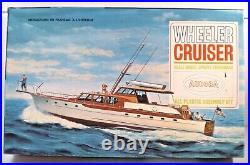 Vintage 1967 Aurora Wheeler Cruiser 65ft Sports Fisherman 16 Kit# 444-650