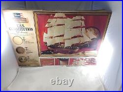 Vintage 1978 USS Constitution Ship Model Kit By Revell New Never Assembled