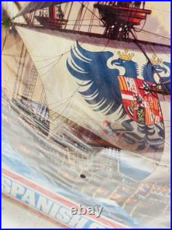 Vintage 1980s ERTL 1/100 Scale Model Spanish Galleon Model Kit Never Been Open