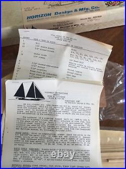 Vintage 1987 Horizon Design Wooden Model Ship Kit. Quality Museum Kit. Open Box