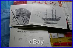 Vintage Amati HMS Bounty Wood Model Ship Kit Museum quality