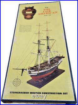 Vintage Brig Steingraber FAIR AMERICAN 160 Scale Wood Ship Model Kit