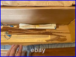Vintage Constitution Unbuilt Model Ship Kit Solid Wood Hull in box