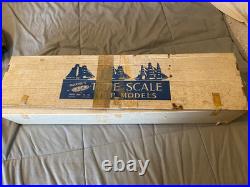 Vintage Constitution Unbuilt Model Ship Kit Solid Wood Hull in box