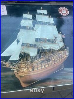 Vintage Constructo H. M. S. Pandora Wooden Ship Model Kit High End Classic