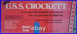Vintage Dumas Boats U. S. S. Crockett Navy Gunboat Kit 51 long cat. 1218
