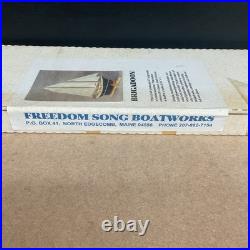 Vintage Freedom Song Boatworks Brigadoon Cruise Schooner Wooden Model Ship Kit