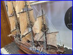 Vintage Large 39 inch Long HMS Bounty Wooden Ship Model