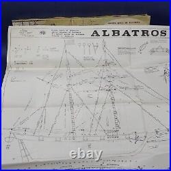 Vintage Mantua 771 Wooden Albatros Baltimore Clipper Ship Model Italian Made