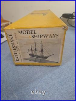 Vintage Model Shipways #2028 Privateer Rattlesnake Sailing Ship Wooden Model Kit