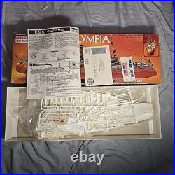 Vintage Revell 1232 CRUISER USS OLYMPIA Flagship Model Kit H-443 Navy Manila