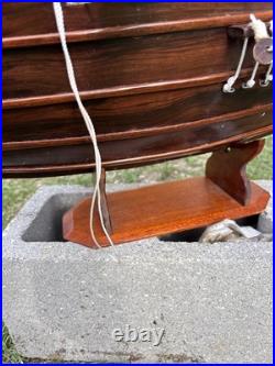 Vintage Santa Maria Large Wooden Ship Model For Restoration