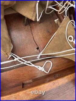 Vintage Santa Maria Large Wooden Ship Model For Restoration