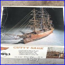 Vintage Sergal Modelli Cutty Sark 1860 178 Scale Wooden Ship Model Kit Italy