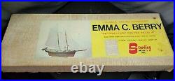 Vintage Sterling Emma C. Berry Classic Sailing Schooner RC Balsa Ship Model Kit