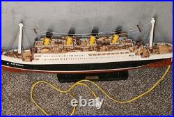 Vintage Titanic Ship Model 32 Lighted With Chord Titanic Replica Model RARE Vintage Titanic Ship Model 32 Lighted With Chord Titanic Replica Model RARE