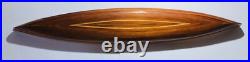 Vintage Wooden Model Canoe 47 Row Boat With 2 Paddles