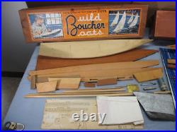 Vtg 1940's Boucher Brand Wooden Scale Model Ship Boat Kit Atlantic & Star Racer Vtg 1940's Boucher Brand Wooden Scale Model Ship Boat Kit Atlantic & Star Racer