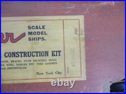 Vtg 1940's Boucher Brand Wooden Scale Model Ship Boat Kit Atlantic & Star Racer Vtg 1940's Boucher Brand Wooden Scale Model Ship Boat Kit Atlantic & Star Racer