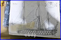 Vtg Heller 1100 Le Soleil Royal Ref 1500 Plastic Ship Model Kit
