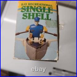Vtg Model B/o Recreational Toy Battery Operated Sculling Single Shell Rare Oars