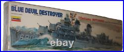 WWII Lindberg Blue Devil Navy Destroyer Ship Motorized Model Kit 1/125 Sealed