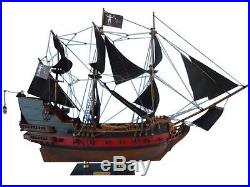 Wooden Pirate Ship Model Tall Ship Blackbeard's Queen Anne's Revenge