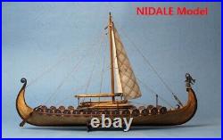 Wooden Sailing Ship Viking Boat DIV Model Craft Kit Assembly Decor Model Gift