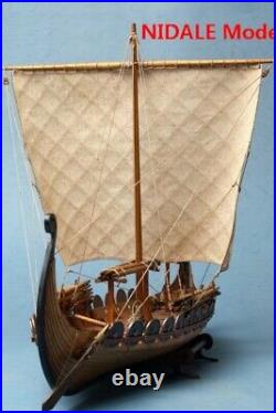 Wooden Sailing Ship Viking Boat DIV Model Craft Kit Assembly Decor Model Gift