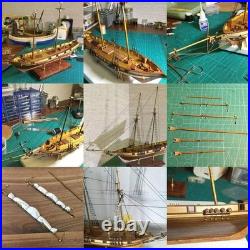Wooden Ship Model Building Kit for Adults 1/96 Scale Harvey 1847 with Metal