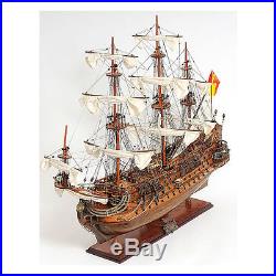Wooden Ship Model Handmade Home Decor San Felipe Spanish Galleon Tall Ship 28