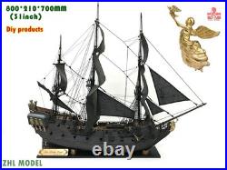 ZHL 1/65 The Black Pearl Golden Version 2021 Wood Model Ship Kit 31 Inch gift