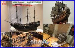 ZHL 1/65 The Black Pearl Golden Version 2021 Wood Model Ship Kit 31 Inch gift