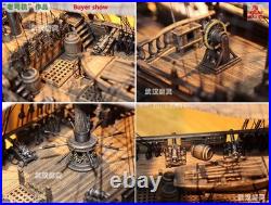 ZHL 1/65 The Black Pearl Golden Version 2021 Wood Model Ship Kit 31 Inch gift