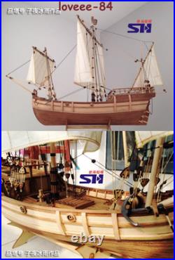 ZHL Pinta Pinta Wood Model Ship Kits Scale 1/50 L 25.6 Yuanqing New