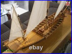 ZHL REQUIN 1750 scale 1/48 L 47.2 wooden ship model kits Resin carving version