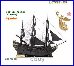 ZHL The Black Pearl Golden Version 2021 Wood Model Ship Kit 31 Inch 1/65 Scale